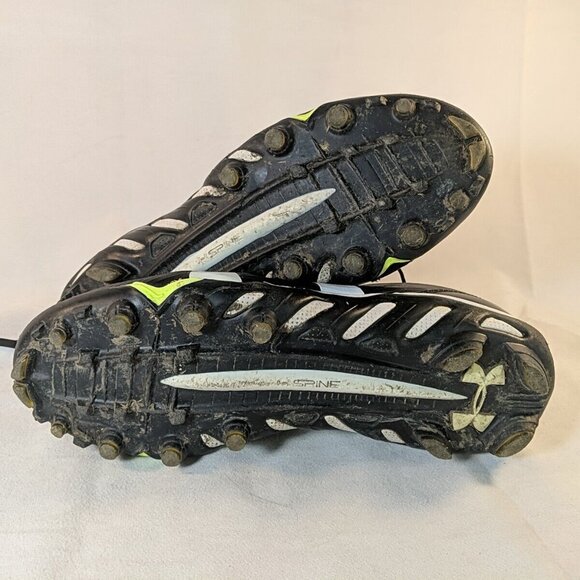 Under Armour Spine Fierce MC Black Mens 10 Football Cleats 1269740-001 White UA - Picture 10 of 15